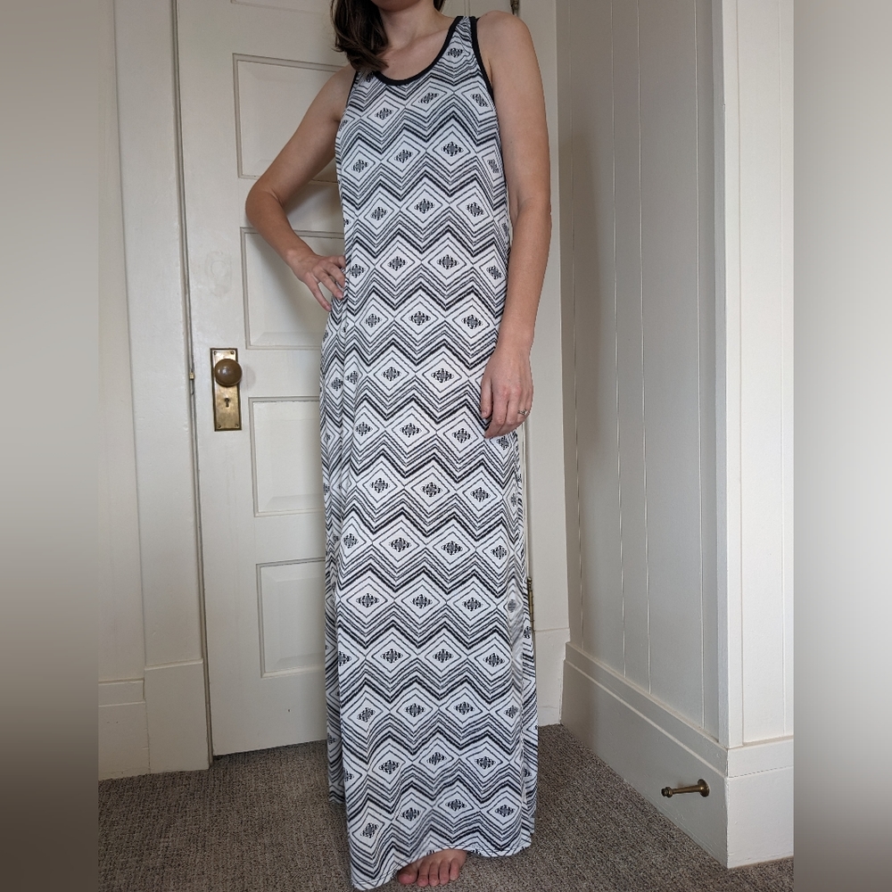 Geometric Racerback Maxi Dress